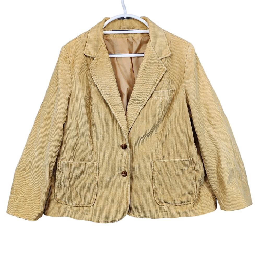 Vintage Fleet Street Mens Corduroy Jacket 42 Short Camel Tan Sportcoat Singapore